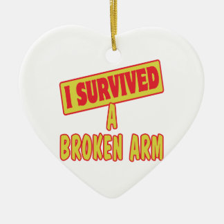 I SURVIVED A BROKEN ARM CERAMIC TREE DECORATION