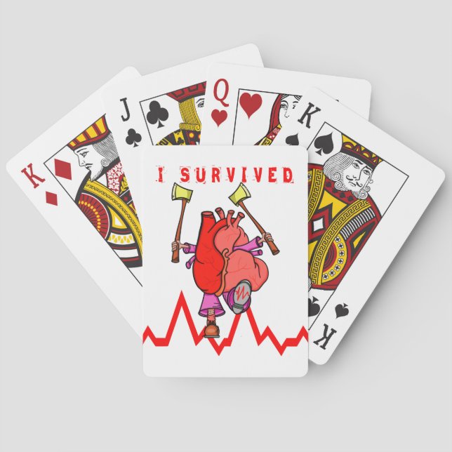 I survived a heart attack playing cards (Back)