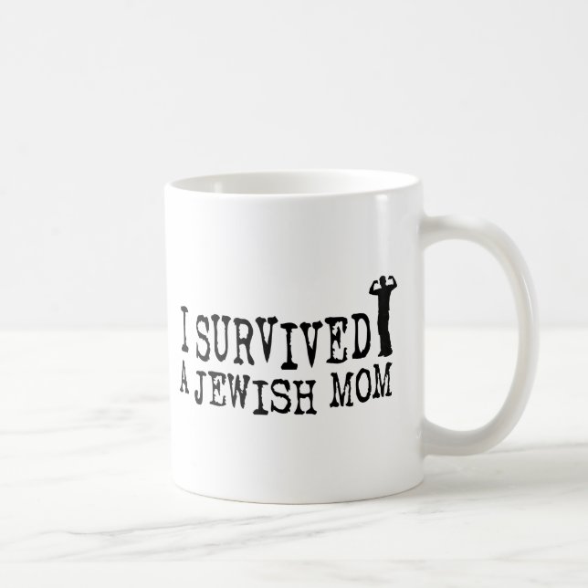 I Survived a Jewish mum - Jew humour Coffee Mug (Right)
