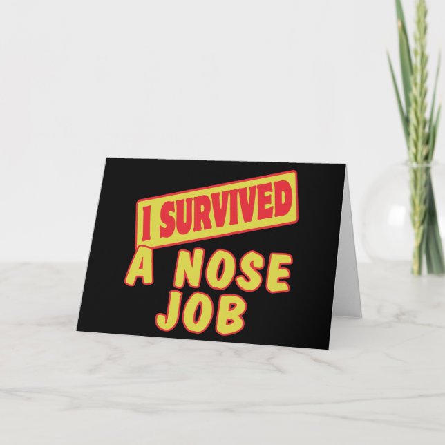 I SURVIVED A NOSE JOB CARD (Front)
