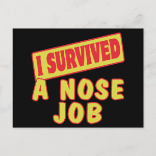 I SURVIVED A NOSE JOB POSTCARD