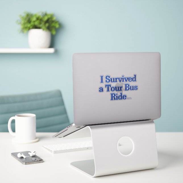 I Survived a Tour Bus Ride contour sticker (Laptop On Desk)