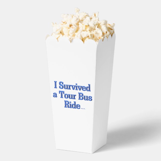I Survived a Tour Bus Ride white popcorn boxes (Popped)
