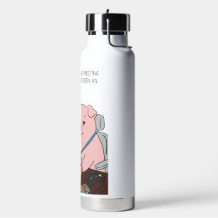 I Survived Another Meeting Water Bottle
