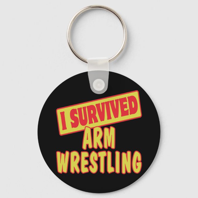 I SURVIVED ARM WRESTLING KEY RING (Front)