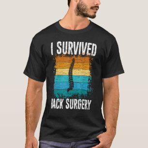 I Survived Back Surgery  Scoliosis Warrior Awarene T-Shirt