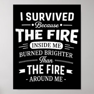 I Survived Because The Fire Inside Me Burned Brigh Poster