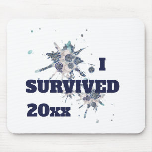 I Survived Blue Covid Virus Gel Mouse Pad