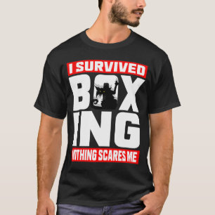 I Survived Boxing Nothing Scares Me Angry Cat T-Shirt