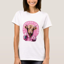 I survived breast cancer Cow theme