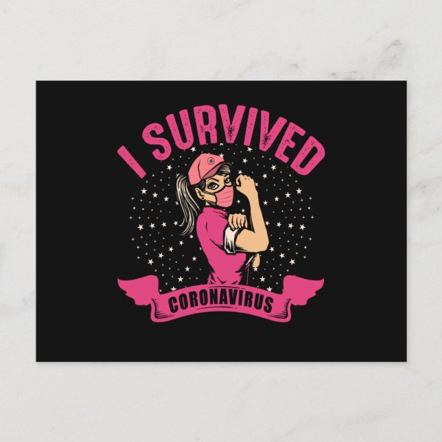 I Survived Coronavirus Covid 19 Survivor Postcard (Front)