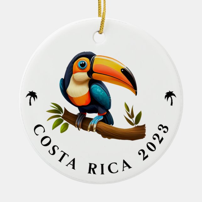 I Survived Costa Rica 2023 - Toucan Bird Ornament (Front)