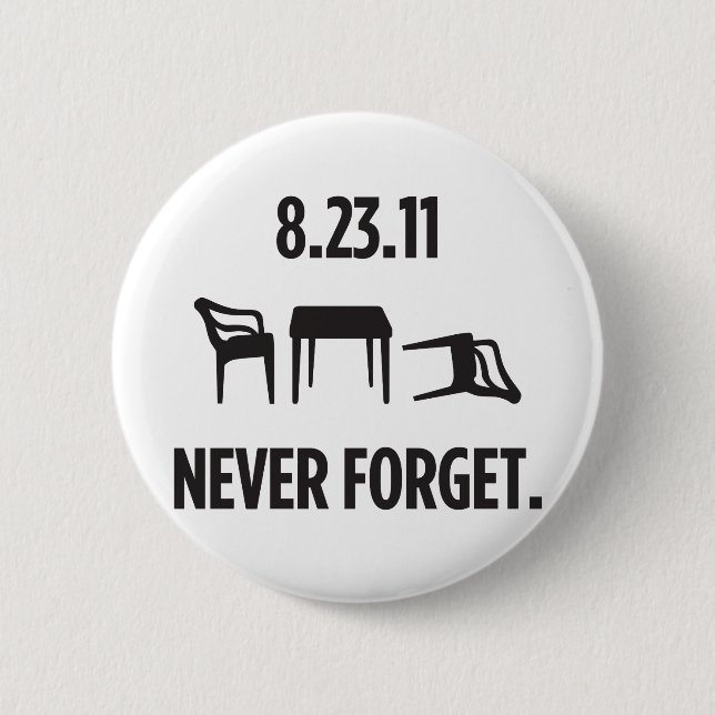 I Survived East Coast Earthquake 6 Cm Round Badge (Front)