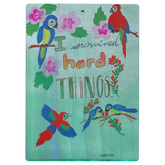 I Survived Hard Things Planner  Clipboard (Back)