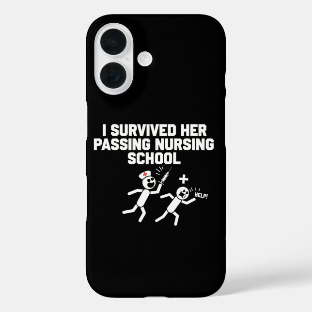 I Survived Her Passing Nursing School Nurse Case-Mate iPhone Case (Back)