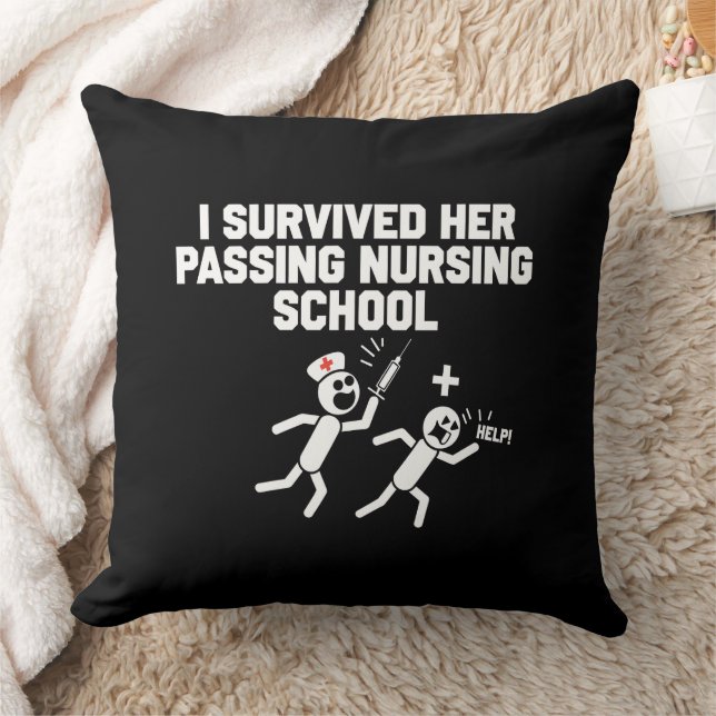 I Survived Her Passing Nursing School Nurse Cushion (Blanket)