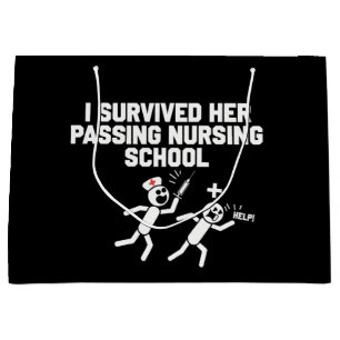 I Survived Her Passing Nursing School Nurse Large Gift Bag