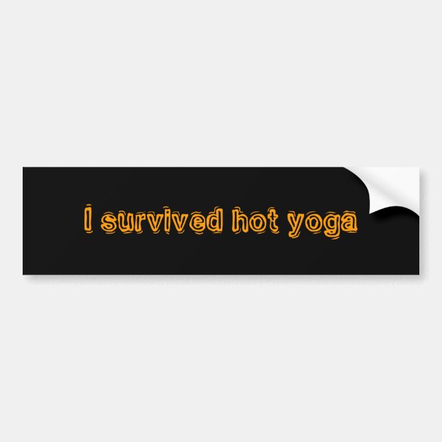 I survived hot yoga bumper sticker (Front)