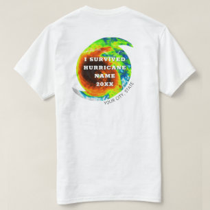 I SURVIVED HURRICANE City State Personalised T-Shi T-Shirt