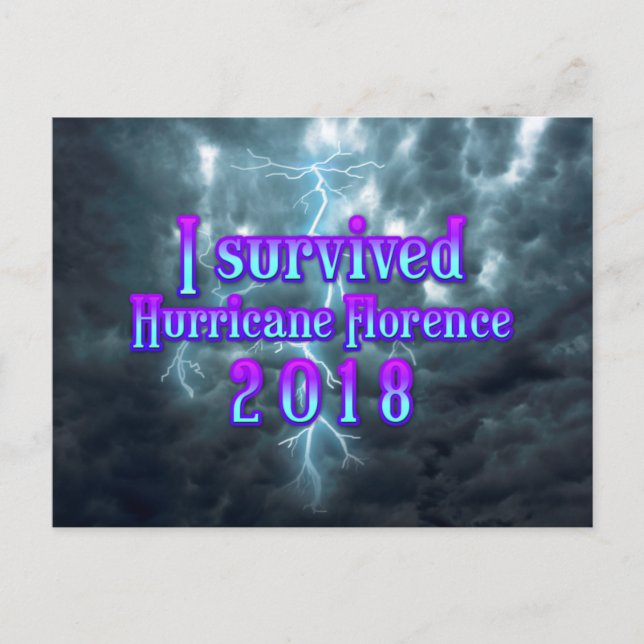 I survived Hurricane Florence Postcard (Front)