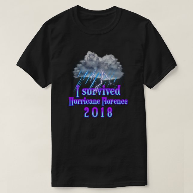 I survived Hurricane Florence rain T-Shirt (Design Front)