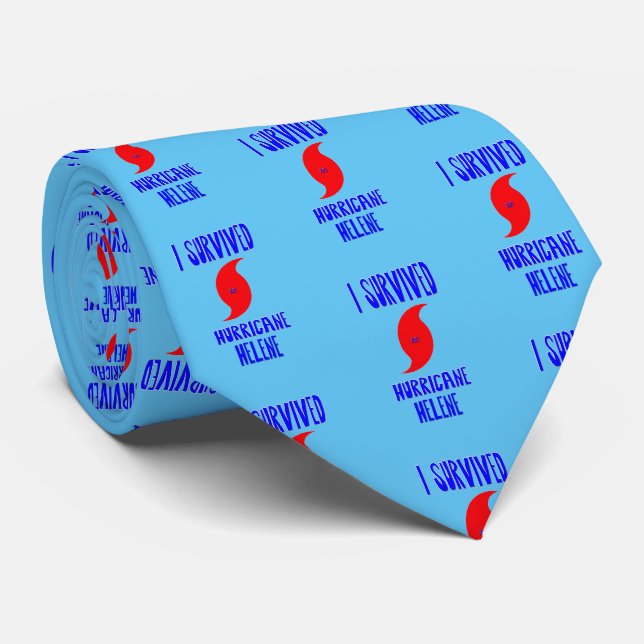 I Survived Hurricane Helene Tie (Rolled)