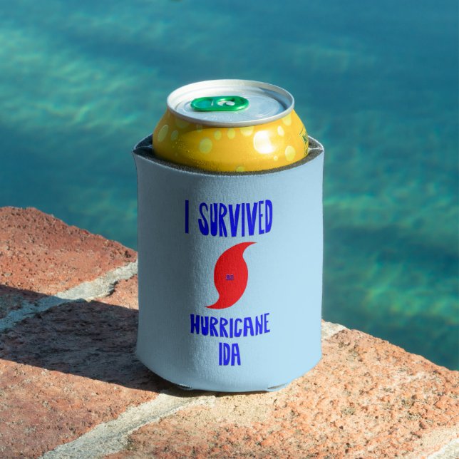 I Survived Hurricane Ida Can Cooler (In Situ Pool)