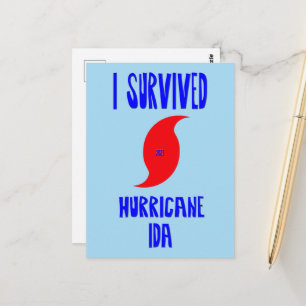 I Survived Hurricane Ida Postcard