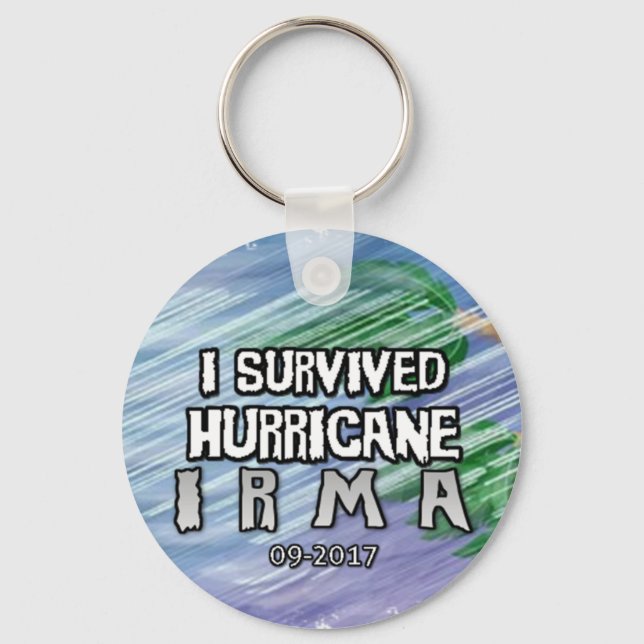 I survived Hurricane Irma Key Ring (Front)