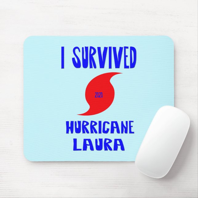 I Survived Hurricane Laura Mouse Pad (With Mouse)