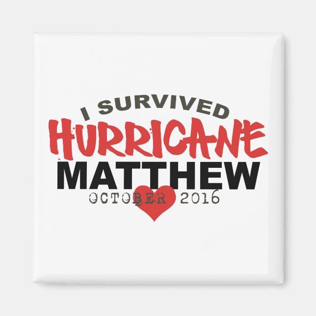 I Survived Hurricane Matthew October 2016 Magnet (Front)