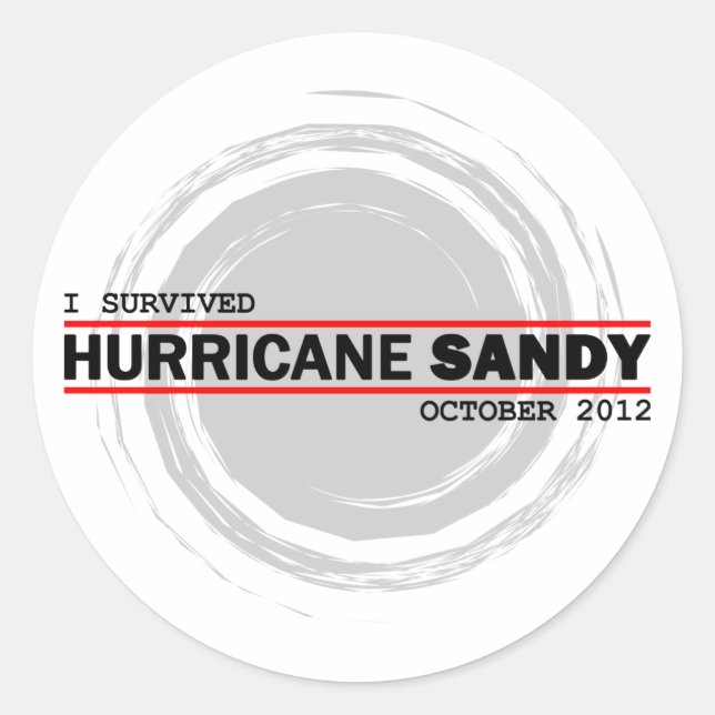 I Survived Hurricane Sandy Classic Round Sticker (Front)