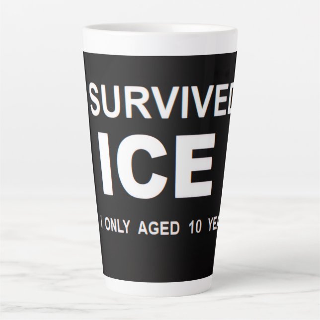 I Survived ICE  Latte Mug (Front)