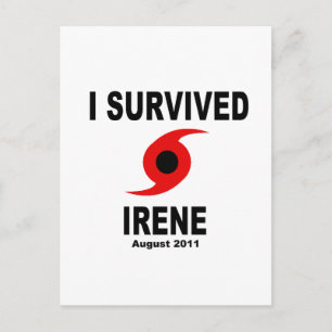 I SURVIVED IRENE August 2011 Postcard