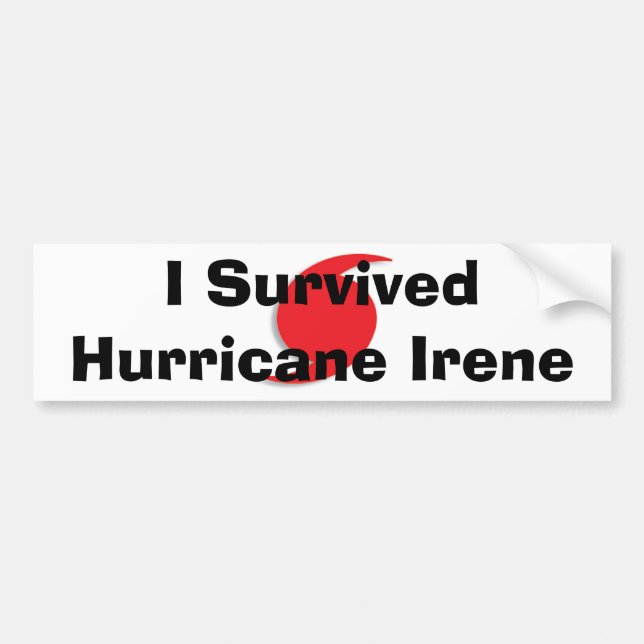 I Survived Irene bumpersticker Bumper Sticker (Front)