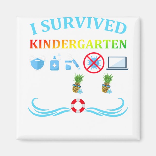 I Survived Kindergarten Class Of 2021 Graduation Q Magnet (Front)