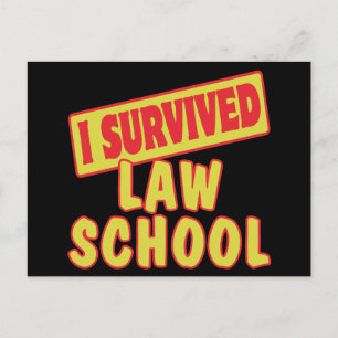 I SURVIVED LAW SCHOOL POSTCARD