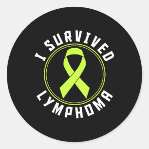 I Survived Lymphoma Awareness  Classic Round Sticker