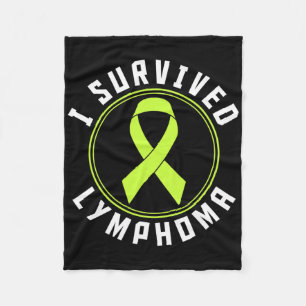 I Survived Lymphoma Awareness Fleece Blanket
