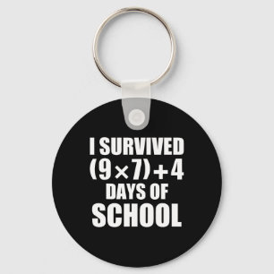 I Survived Math Equation 67 Days Of School Key Ring