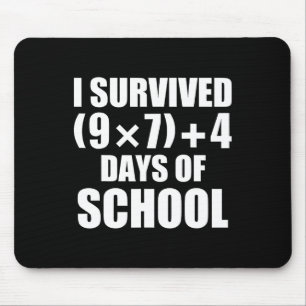 I Survived Math Equation 67 Days Of School  Mouse Pad