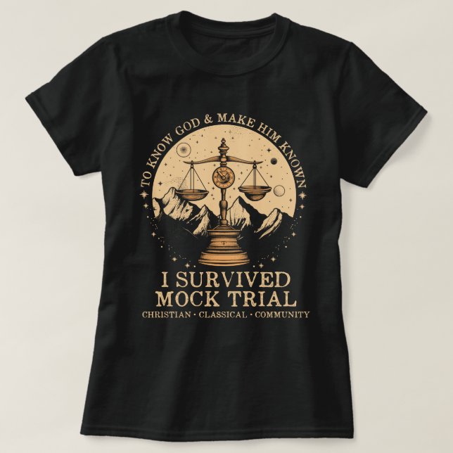 I Survived Mock Trial Challenge B CC Conversations T-Shirt (Design Front)