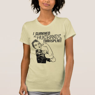 I Survived My Husband's Transplant Funny Caregiver T-Shirt