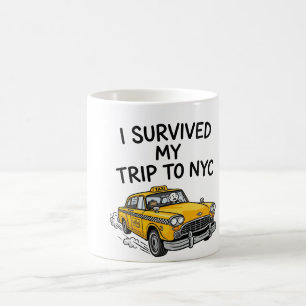 I Survived My Trip To NYC, Funny New York Souvenir Coffee Mug