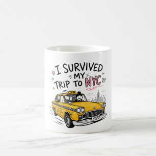 I Survived My Trip To NYC, Funny New York Souvenir Coffee Mug