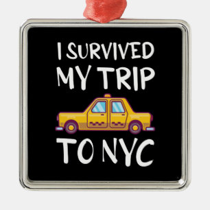 I Survived My Trip To NYC Metal Tree Decoration