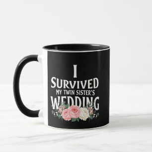 I Survived My Twin Sister’s Wedding Couples Mug