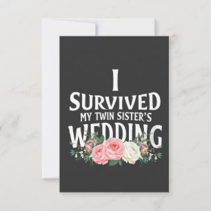 I Survived My Twin Sister’s Wedding Couples Thank You Card