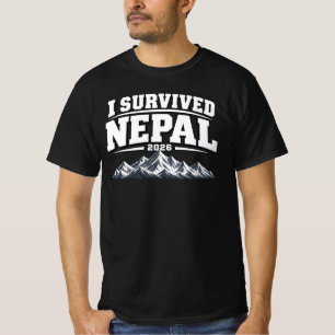 I Survived Nepal 2026 Australian Traveller Himala T-Shirt