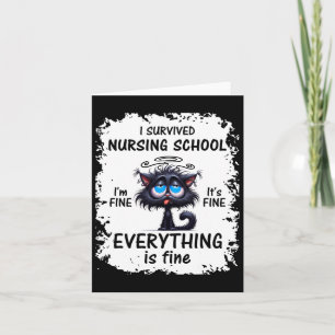 I Survived Nursing School Graduation 2025  Card